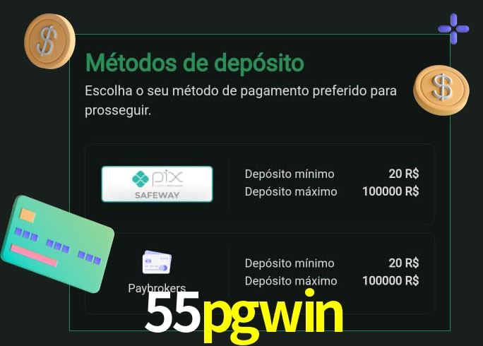 O cassino 55pgwin oferece uma grande variedade de métodos de pagamento